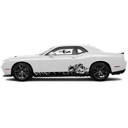 Sleep Bee Scat Pack Stripe Rocker Panel Decals Vinyl Graphics Claw Marks voor Dodge Challenger
