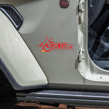 Aangepaste tekst Mojave Gecko zij vinyl decal set voor Jeep Wrangler Rubicon_3