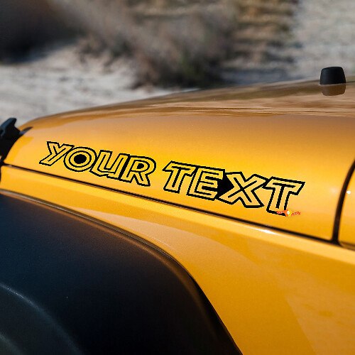 Islander-stijl lettertype motorkap vinylsticker voor Jeep Wrangler