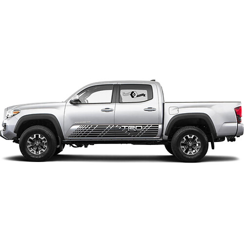 TRD Geruite Strepen Zij Vinyl Decal Sticker voor Toyota Tacoma 2016-2019