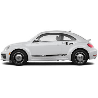 Paar Volkswagen Beetle Rocker Panel Stripe Graphics Decals Cabrio-stijl passen in elk jaar - 2021
