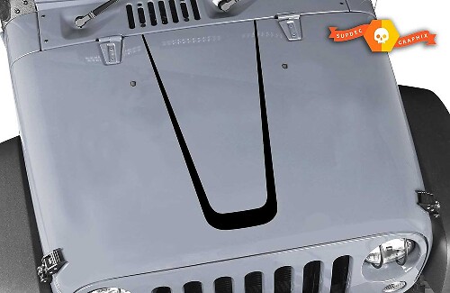 Jeep Wrangler Hood CJ XJ YJ TJ vinyl sticker sticker