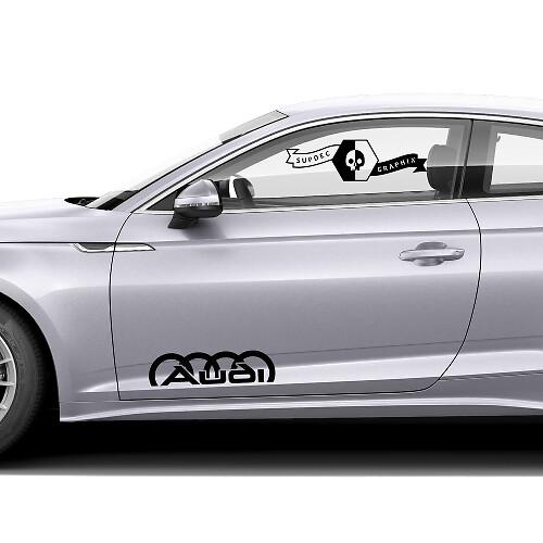 Paar Audi A5 Auto Styling Vinyl Auto Sticker voor Audi Deurzijde Uniforme Stijl
