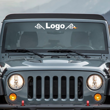 Custom Logo & Vlaggen Voorruit Vinyl Decal voor Jeep_2
