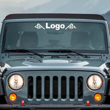 Custom Logo & Vlaggen Voorruit Vinyl Decal voor Jeep_2