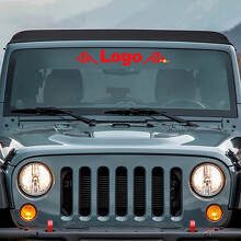 Custom Logo & Vlaggen Voorruit Vinyl Decal voor Jeep_3