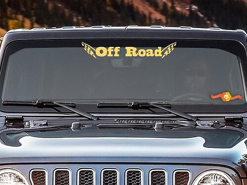 Offroad Geruite Vlaggen Voorruitbanner Vinyl Sticker voor Jeep