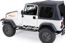 Skull Row Rocker Paneel Vinyl Decal Set voor Jeep Wrangler_2