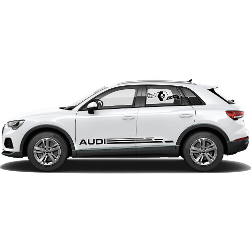 Audi Q3 Stickers Deurzijde Decal Rocker Panel Modern Voor 2021 Audi Q3 Zijstrepen Deuren Kit Decal Sticker
