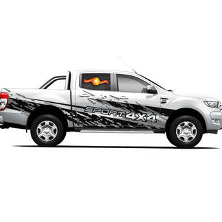 Paar Decals Vinyl Stickers 4X4 Tacoma Toyota TRD Off Road Truck zijdeuren Ash Coast
