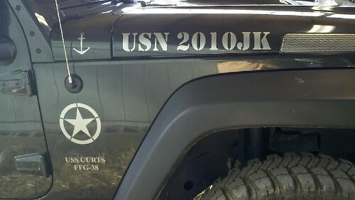 USN USS Curts FFG-38 Militaire Zijvinyl Decal Kit voor Jeep Wrangler