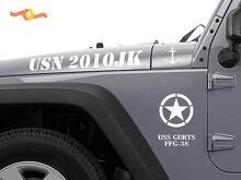 USN USS Curts FFG-38 Militaire zijvinylsticker voor Jeep Wrangler_2