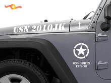 USN USS Curts FFG-38 Militaire Zijvinyl Decal Kit voor Jeep Wrangler_2