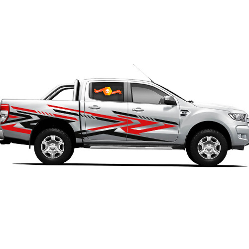Paar stickers van vinylstickers 4X4 Tacoma Toyota TRD Off Road Truck zijdeuren Robo-stijl
