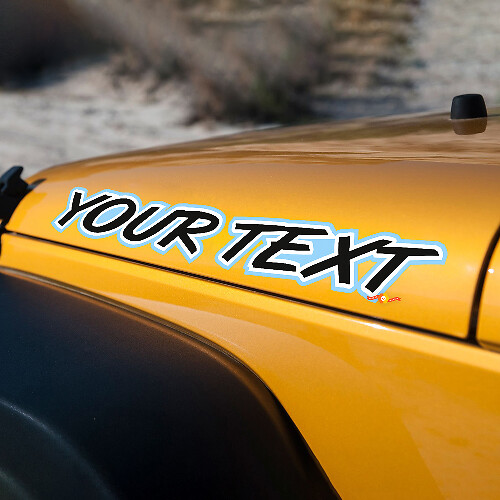 Neon Inscription Motorkap Vinyl Sticker voor Jeep Wrangler Rubicon