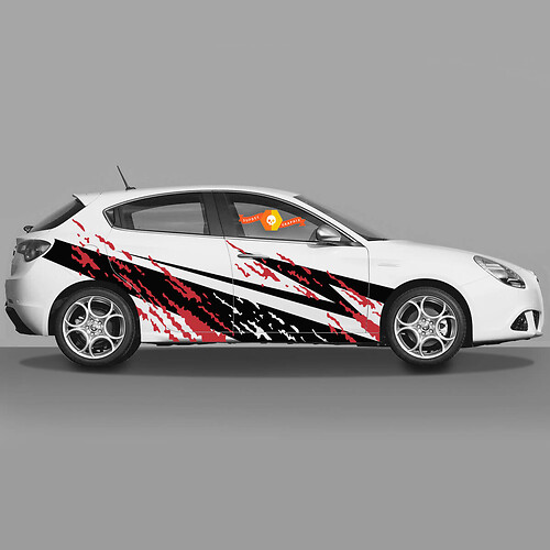 2x deuren Body Decal Fits Alfa Romeo Giulietta Decals Vinyl Graphics Fire Road Style