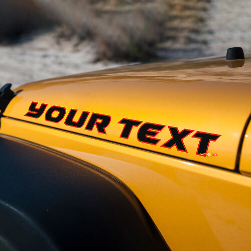 Outline Snscription Kap Vinyl Decal voor Jeep Wrangler Rubicon  