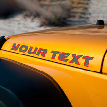 Custom Lettering Motorkap Vinyl Decal Set voor Jeep Wrangler Rubicon_2