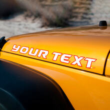 Custom Lettering Motorkap Vinyl Decal Set voor Jeep Wrangler Rubicon_3