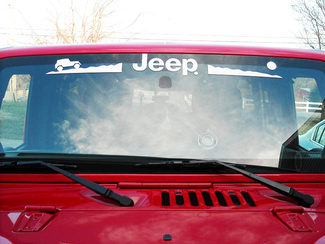 Jeep Mountain Rubicon CJ XJ YJ TJ voorruit sticker