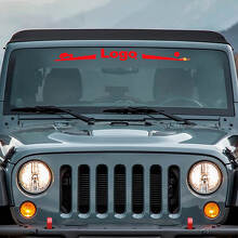 Mountain Style Logo Voorruit Vinyl Sticker voor Jeep Wrangler Rubicon_3