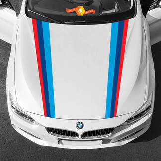 Beide Hood-strepen M-kleuren voor BMW alle generaties en modellen
