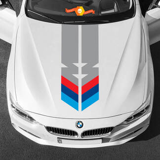 Beide Hood-strepen M Power M-kleuren voor BMW alle generaties en modellen
