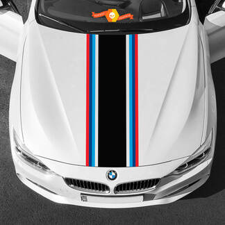 Centrale strepen op de motorkap M Power M kleuren voor BMW alle generaties en modellen
