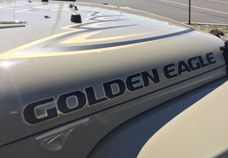 Jeep Wrangler Hood ALLEEN belettering Golden Eagle-embleem
