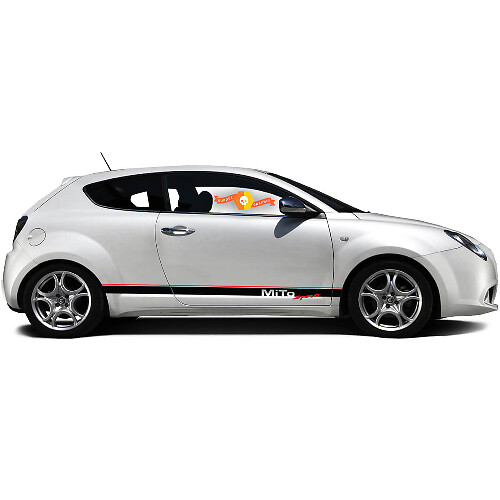 Paar Vinylstickers zijgrafiek Stickers Alfa Romeo Rocker Panel MITO Sport 2022
