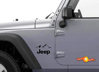2 Jeep Mountain JK Hood Colors Sticker Sticker #3
