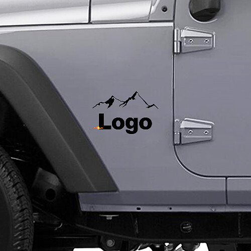 Mountain Style Logo Zijkant Vinyl Sticker voor Jeep Wrangler