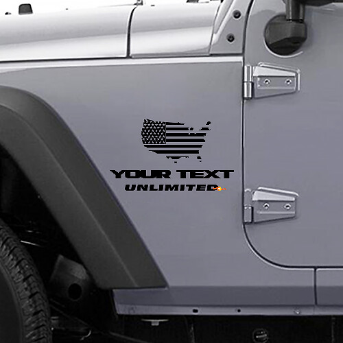 USA vlag zijvinylsticker voor Jeep Wrangler JK