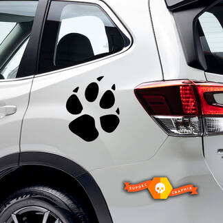 Vinylstickers Grafische stickers zijkant сar Toyota grote hond voetafdruk tekening nieuw 2022
