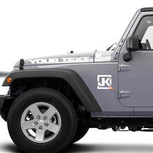 Custom Tekst USA Vlag JK Logo Motorkap & Zij Vinyl Decal Kit voor Jeep Wrangler JK_2