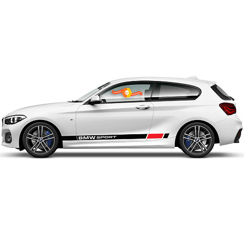 Paar Vinylstickers Grafische Stickers zijrockerpaneel bmw 1-serie 2015 SPORT nieuw
