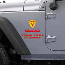 Custom Bald Eagle Sport Zij Vinyl Decal Kit voor Jeep Wrangler_2