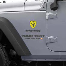 Custom Bald Eagle Sport Zij Vinyl Decal Kit voor Jeep Wrangler_3