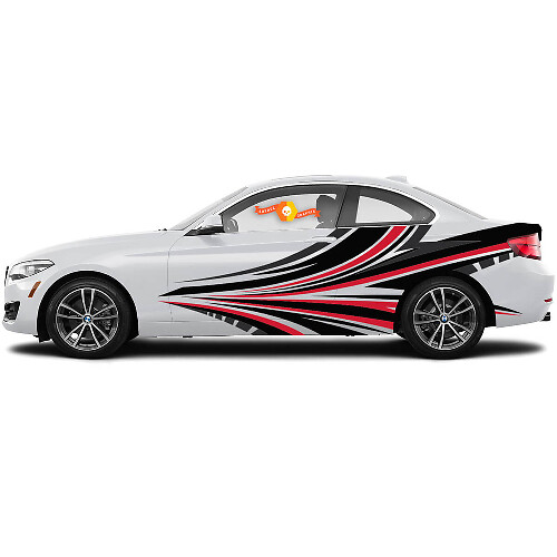 Paar Vinyl Decals Grafische Stickers zijde bmw 1 serie 2015 vluchtsnelheid
