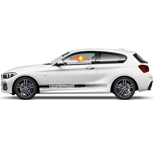 Paar Vinyl Stickers Grafische Stickers zijrockerpaneel bmw 1 serie 2015 Racing
