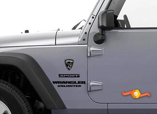 Jeep Wrangler Rubicon Bald Eagle grijs YK JK vinyl sticker sticker