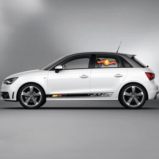 Paar vinylstickers Grafische stickers Audi A1 Rocker paneel kleurenpalet 2022
