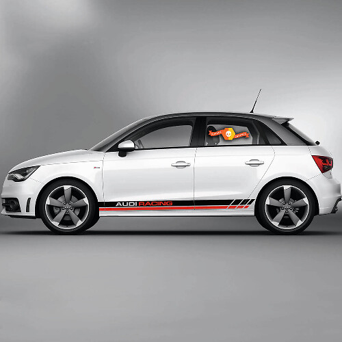 Racing stijl zijkstrepen vinyl decal voor Audi A1