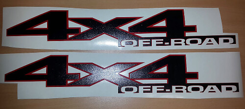 4x4 Off Road Zijvinyl Decal Set voor Dodge Ram