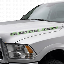Op maat gemaakte omtrekletters motordeksel vinyl decal set voor Dodge Ram Power Wagon_3