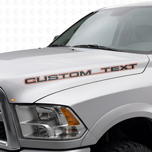 Op maat gemaakte omtrekletters motordeksel vinyl decal set voor Dodge Ram Power Wagon_4