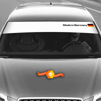 Vinylstickers Grafische stickers voorruit Audi sunstrip Duitsland vlag klein 2022
