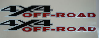 2 DODGE RAM 4x4 OFF ROAD TRUCK zilveren omtrek vinyl stickers stok