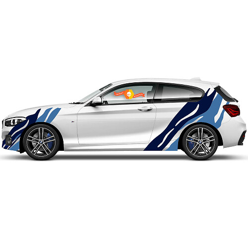 2 x Vinyl Decals Grafische Stickers zijde bmw 1 serie 2015 zee stijl
