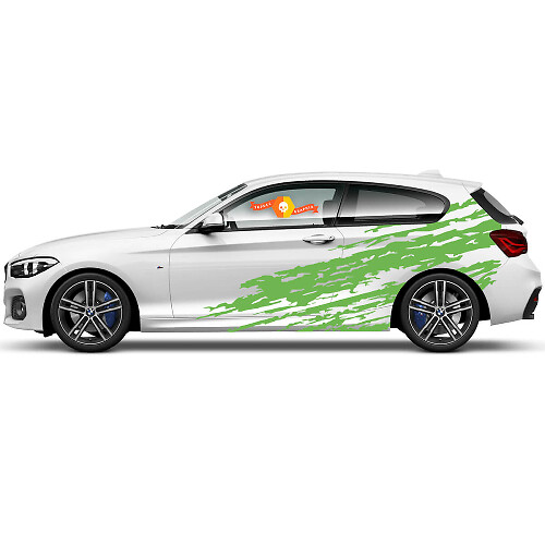 2 x Vinyl Stickers Grafische Stickers zijde bmw 1 serie 2015 eco nieuw
